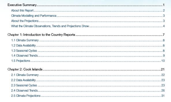 ..(bom & CSIRO, 2014) Technical report, country specific chapters: Climate summary Data