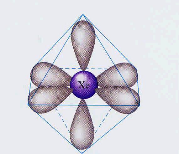 pairs of electrons, which means an octahedral