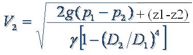 Alyin continuity equation, the roduct of cross sectional area and velocity at any section is constant, i.