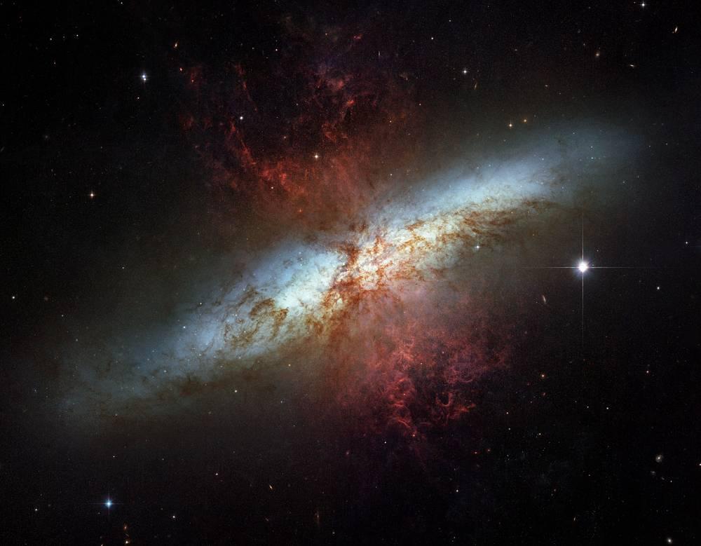 The galaxy is literally blowing the gas out of the galaxy