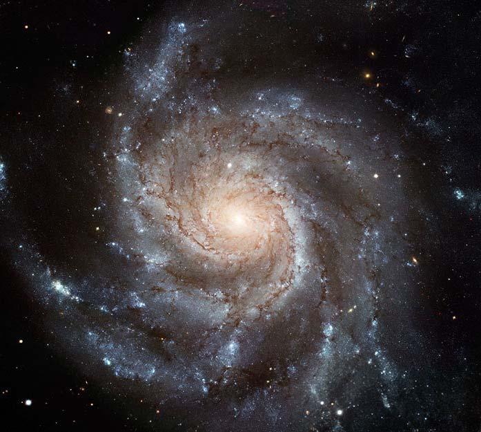 How can you tell this galaxy has lots of star formation? A.