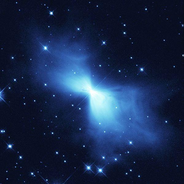 The Boomerang Nebula FYI: In 1995, astronomers revealed that it is the coldest place in the Universe found so far.