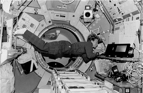 Weightlessness in space is the result of both the astronaut and the spacecraft falling to Earth at the same rate Photo Source: Standard HMCO copyright line Section 3.5 https://www.youtube.com/watch?