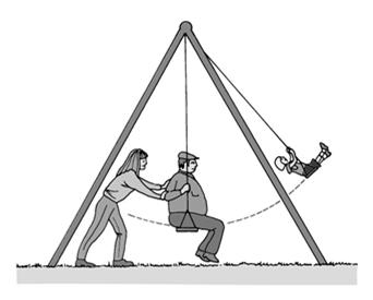 Mass and Inertia The large man has more inertia more force is necessary to start him swinging and also to stop him due to his greater inertia Section 3.