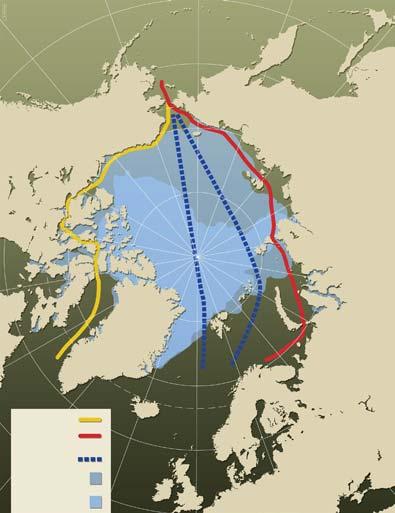 Ice melting and transport routes in the High North Troms and Finnmark in Norway, Norrbotten and Västerbotten in Sweden, Lappland, Uleåborg and Kajanaland in Finland, and Murmansk, Karelia,