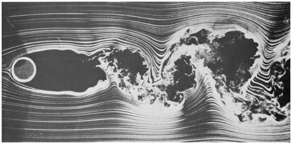 Flow in the vicinity of a sphere Higher Reynolds Number! Turbulence mean flow " UR UR Re = = µ!