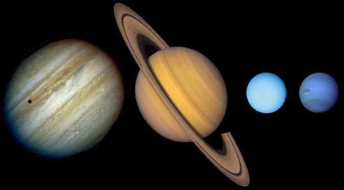 slow rotation Jovian Planets gas giant planets Jupiter, Saturn, Uranus,