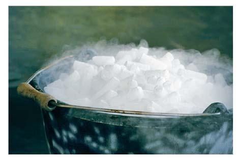 Sublimation occurs when a solid changes directly to a gas is typical of dry ice, which