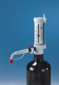 permits fast and precise dispensing even into narrow test tubes.