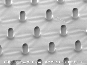 9 PDMS 5 µm 5 µm 5 µm SEM images of (a) ~ (c) pillar-structured PDMS