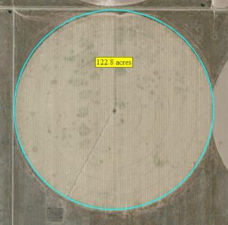 This may be useful in displaying the area within a certain distance of a user-defined point. Either a drawn circle or a circular area having a user-defined radius can be drawn.
