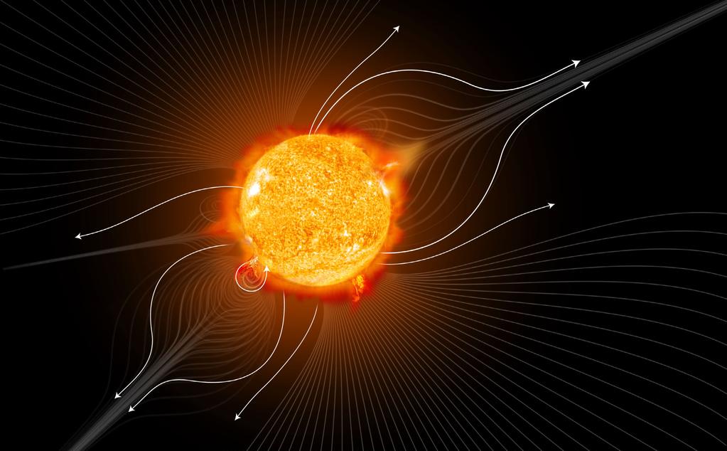 Magnetic field lines Star Stellar flare Flares develop when the magnetic field lines above a star s gaseous surface reconfigure in a way that allows them to snap and suddenly release stored magnetic