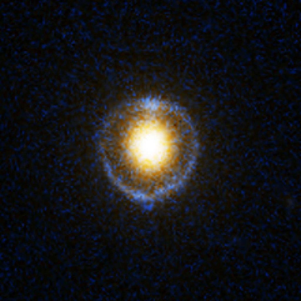 Einstein Ring The near galaxy The light from the far galaxy spread out