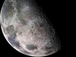 billion years ago, when the Moon was much more volcanically active. When you see the Moon from here on Earth, the atmosphere partially blocks your view.