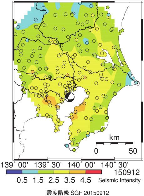Four earthquakes near the epicenters estimated by previous studies (e.g., Hikita and Kudo, 2001; Nakamura et al., 2007; Usami et al.
