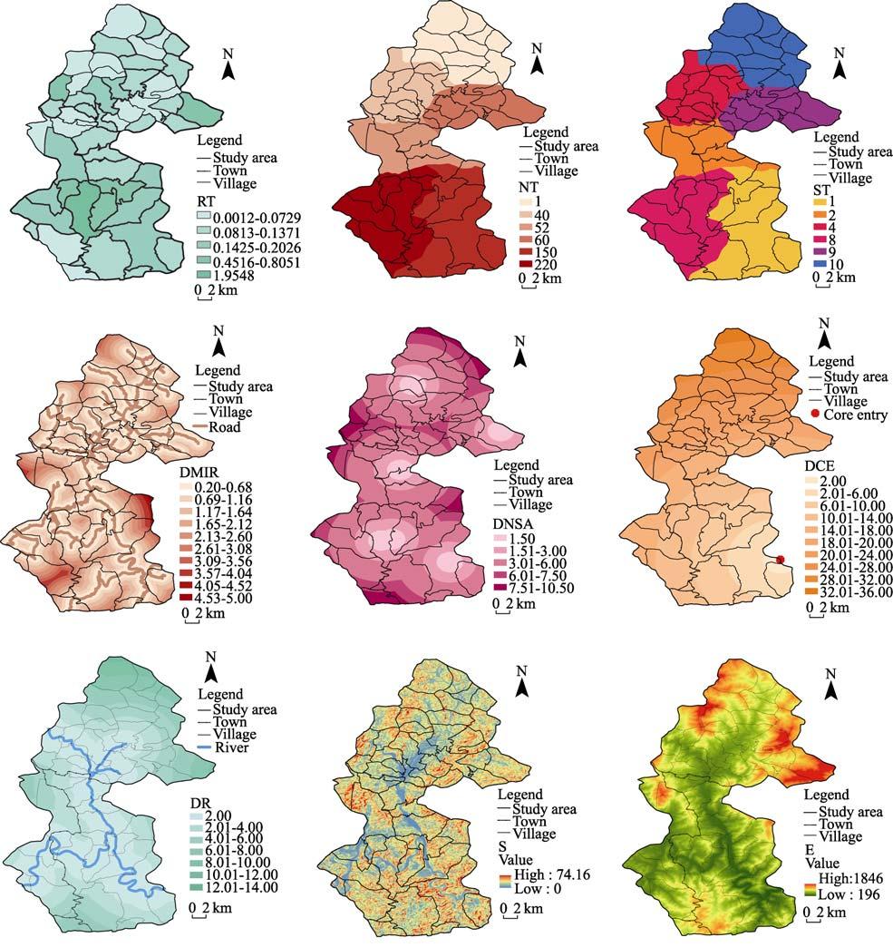 WANG Xinge, et al.: Spatial differentiation of rural touristization and its determinants in China: A Geo-detector-based case study of Yesanpo scenic area 467 Fig.