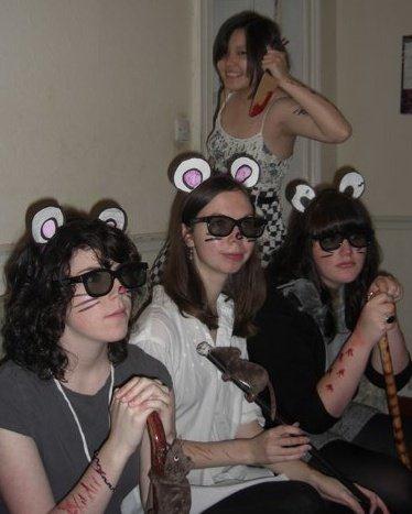 My best costume ever was when my friends and I dressed up as blind mice.