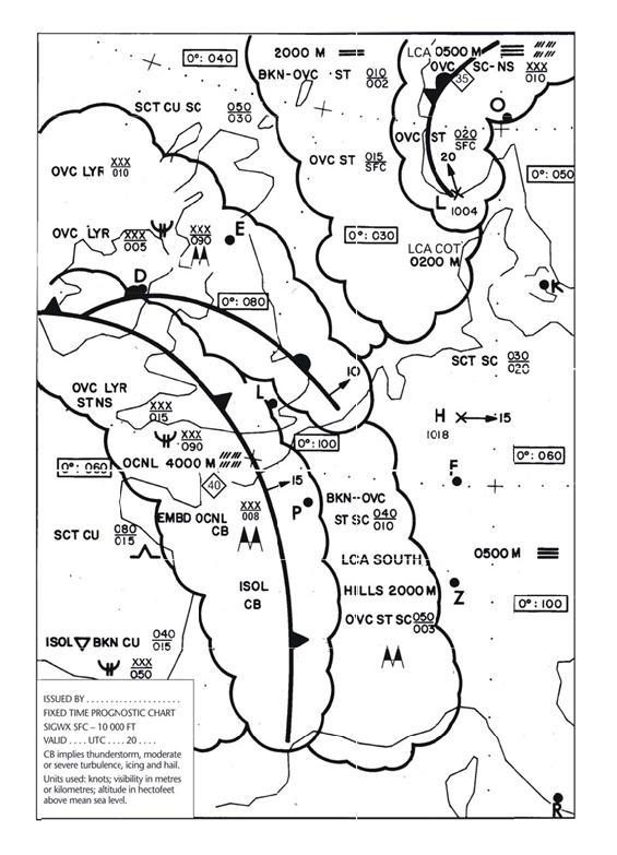 SIGNIFICANT WEATHER CHART (LOW LEVEL) Example 1 MODEL SWL