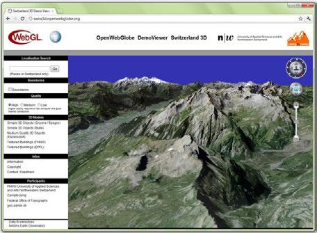 42 Symposium 9: Geoscience and Geoinformation Figure. Demonstrator 3D Geoportal Swiss3D based on the OpenWebGlobe technology (http://swiss3d.openwebglobe.org) REFERENCES Christen, M., Nebiker, S.