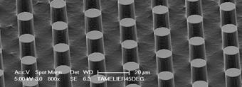 Fabrication of micro polymer pillars (i) Microfabrication of