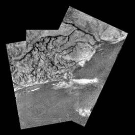 Huygens finds flow channels on Titan Images
