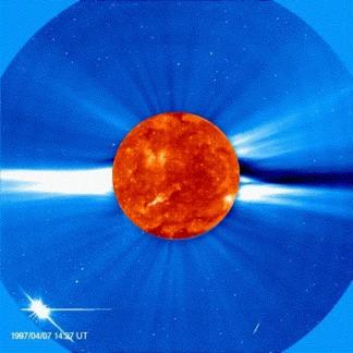 Coronal Mass Ejections Huge bubbles of gas ejected from the Sun Often associated with flares and/or prominences 2 trillion tons of ionized gas hurled into the solar system 2-3 day at solar maximum (1