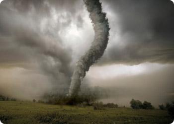 E. Effects of Tornadoes Can cause damage as the bottom of the tornado moves along the ground Can also pick up and slam dirt and small objects into