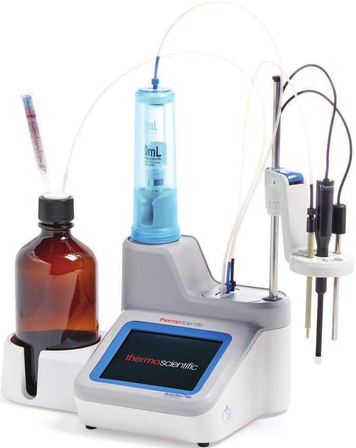 and can be easily disconnected from the titrator for
