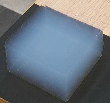 Aerogel I linked network of SiO2 particles density = 0.15 g/cm³ hygroscopic A=95% C=0.