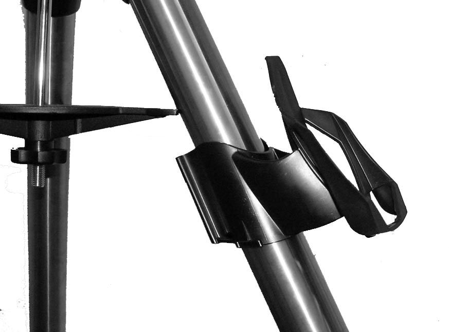 Since the fully assembled telescope can be quite heavy, position the mount so that the polar axis is pointing towards north before the tube assembly and counterweights are attached.