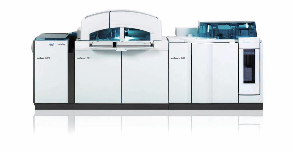 cobas 6000 analyzer series At a glance 1 2 3 1 Core Unit Simple operation with continuous loading and unloading Loading capacity of 150 samples in two trays of 75 Load 5-position racks via dedicated