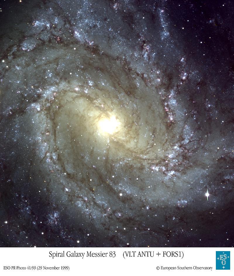 M83 Normal matter Stars Distances Spectra M83, diameter 60