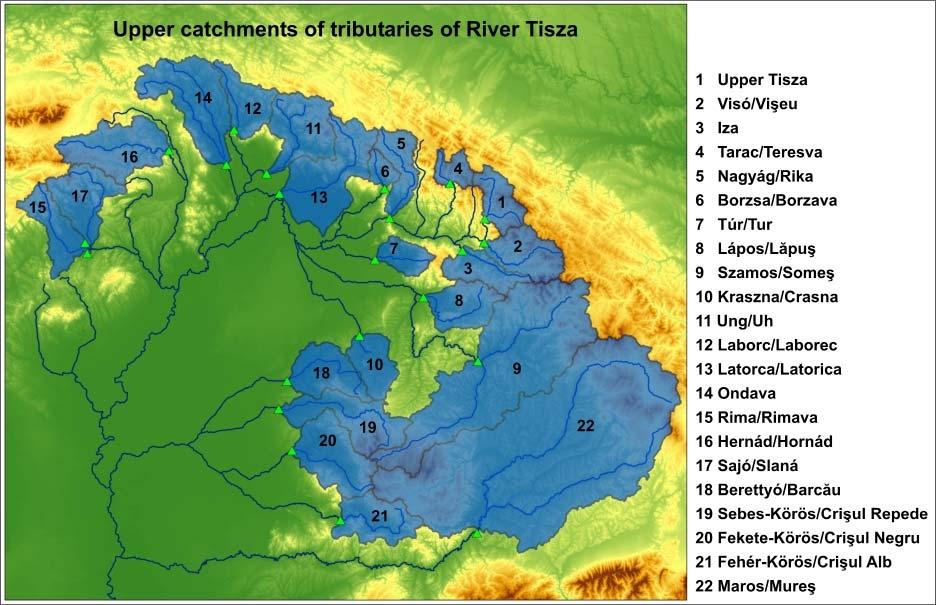 Hydrological case study Investigated sub-basins