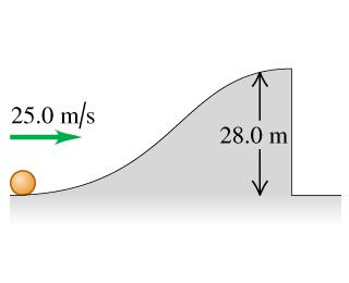 How far from the foot of the cliff does the ball land? l = 36.5 m How fast is it moving just before it lands? v = 28.0 m/s Problem 10.