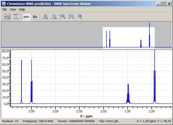 NMR Spectrum Viewer The NMR Spectrum Viewer is part of the NMR Calculation group. It is able to display Nuclear Magnetic Resonance spectra saved in JCAMP-DX format (*.jdx).