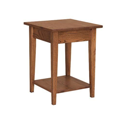 with Drawer 20 D x 40 L x 18 H optional 036: shaker end table