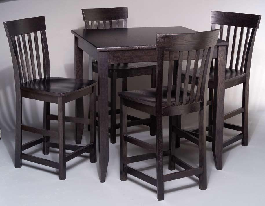 MANHATTAN COLLECTION shown 624: gathering chairs 636: Contemporary Gathering Table 36 D x 36 L x 36 H 623: