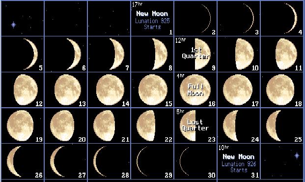 The Lunar cycle repeats every 29.