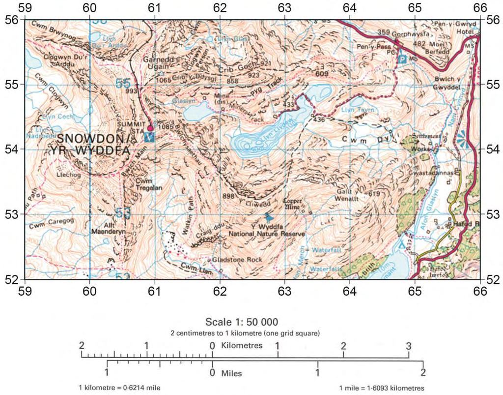 28 Question 5 Glacial landscapes in the UK Study Figure 17, a 1: 50 000 Ordnance Survey map extract of part of North Wales. Figure 17 0 5. 1 Identify the glacial landform at grid reference 653532.