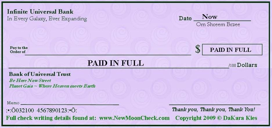 New Moon Abundance Checks Find more
