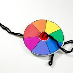 How to Make a Colour Spinner 1. Colour each section with one of the colours of the visible light spectrum. It is best to use a light colour.