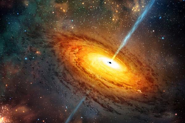 supermassive black hole in the center of