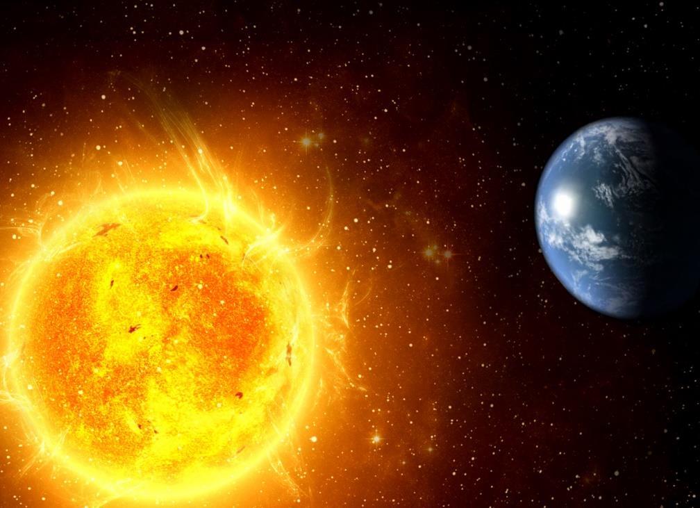 The Sun- Facts Millions of km from earth 300,000 times more massive