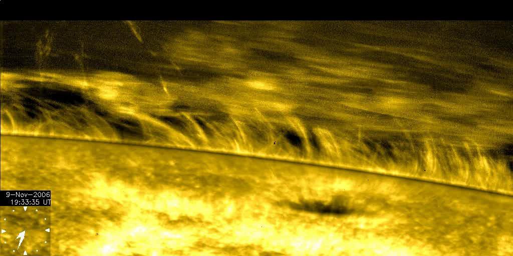 The solar chromosphere After T drops to ~4000 K, it rises again to ~20 000 K