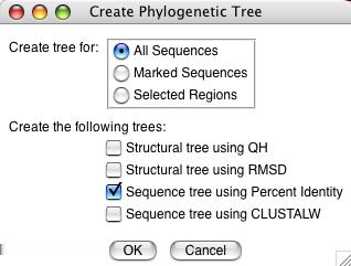 2 EVOLUTIONARY ANALYSIS OF AARS STRUCTURES 22 Calculating phylogenetic relationships. The phylogenetic trees in MultiSeq are all distance based trees.