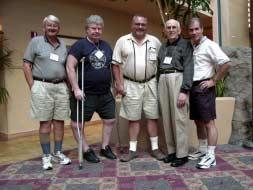 Left to right is: Rudy Poklar, Bob Manske, Gerry Samolyk, Ed Halbach, a founding board member, (currently living in Colorado), and Gene Hanson (currently living in Arizona).