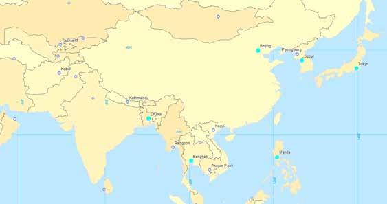 Basic GIS principles Which cities in Asia are national capitals and which are not?