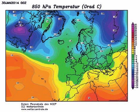 Some days before, a cold airmass had been advected from the NE, but later a warm airmass flow started from the S at middle levels between 1200 and 2000 m above sea level.