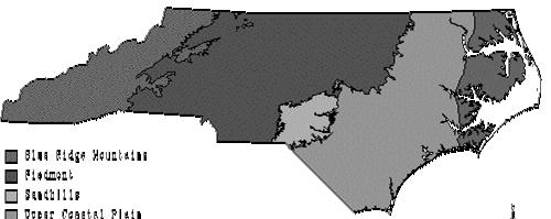 12-05-14 Geological History of North Carolina: 15. There are 5 Geologic Regions in North Carolina.