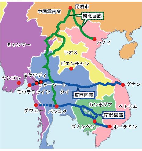 Sammary In recent years, Attention is collected to the route among Thai, Myanmar, Laos, Vietnam at the East-West economic corridor.